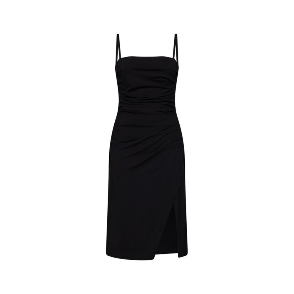 Dolce & Gabbana Women Black Stretch Jersey Draped Midi Dress